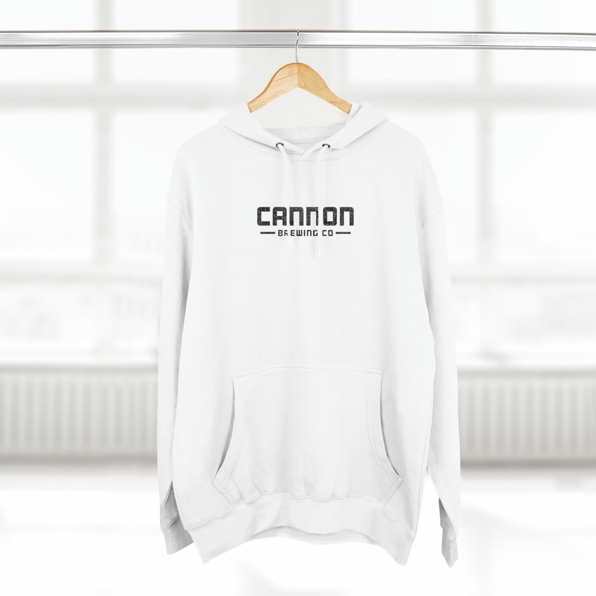 Cannon Brewing - Logo Centered - gold on dark or black on white - 80% cotton medium-heavy hoodie