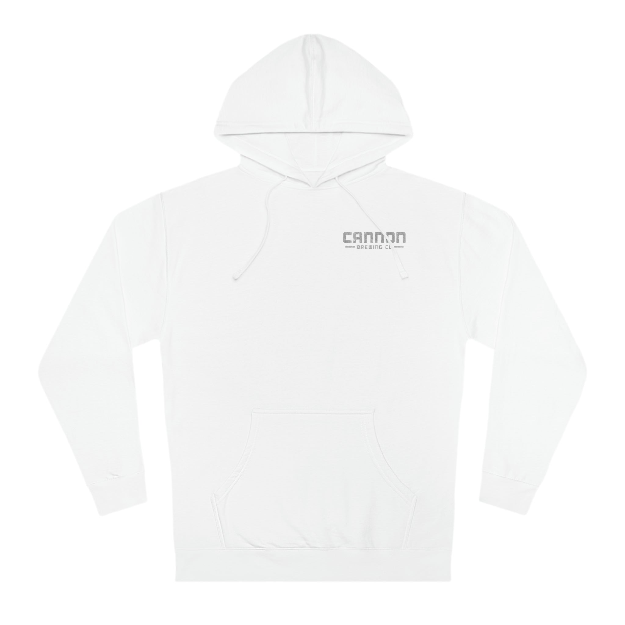 Cannon Brewing - gray on white or white on black - hoodie 80% cotton