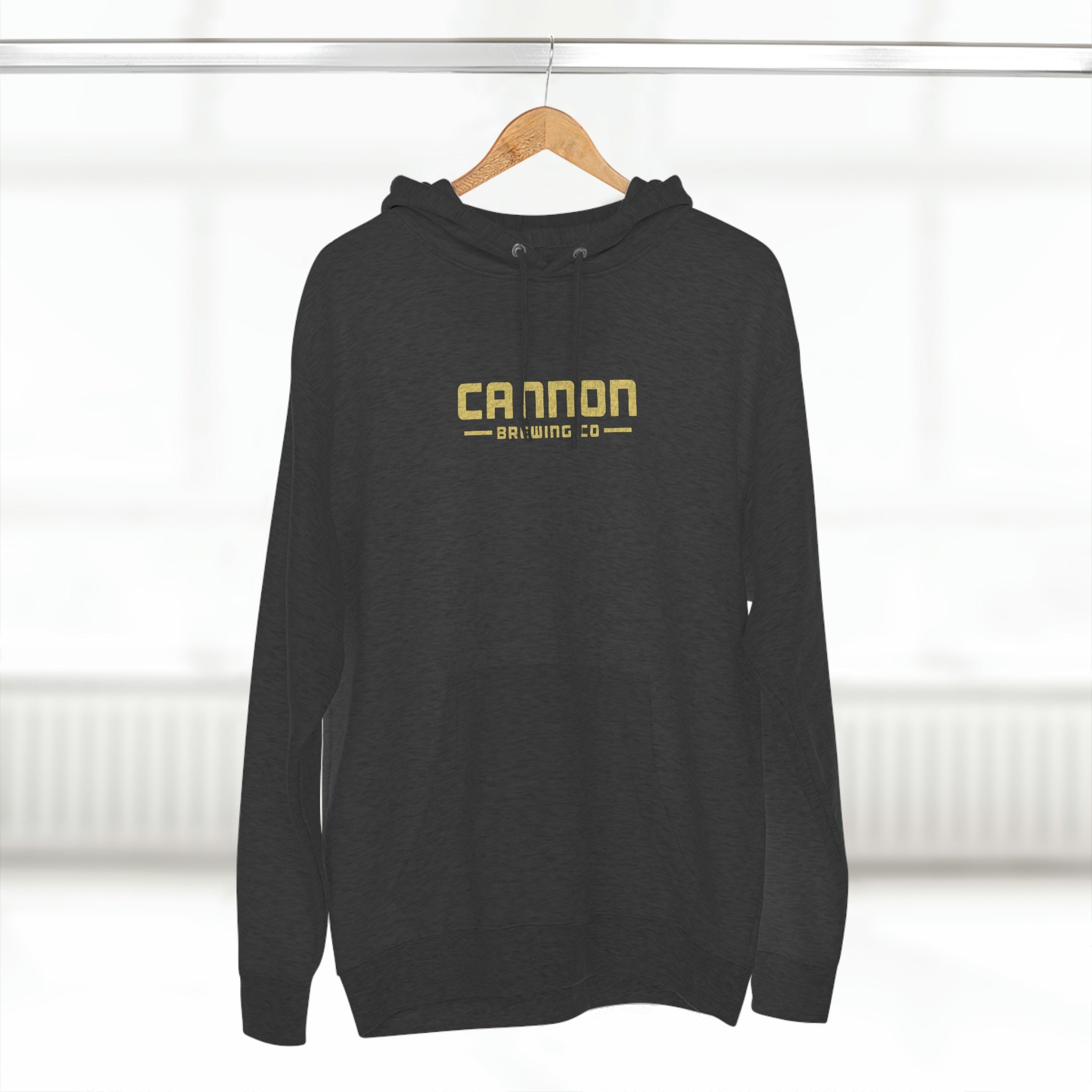 Cannon Brewing - Logo Centered - gold on dark or black on white - 80% cotton medium-heavy hoodie