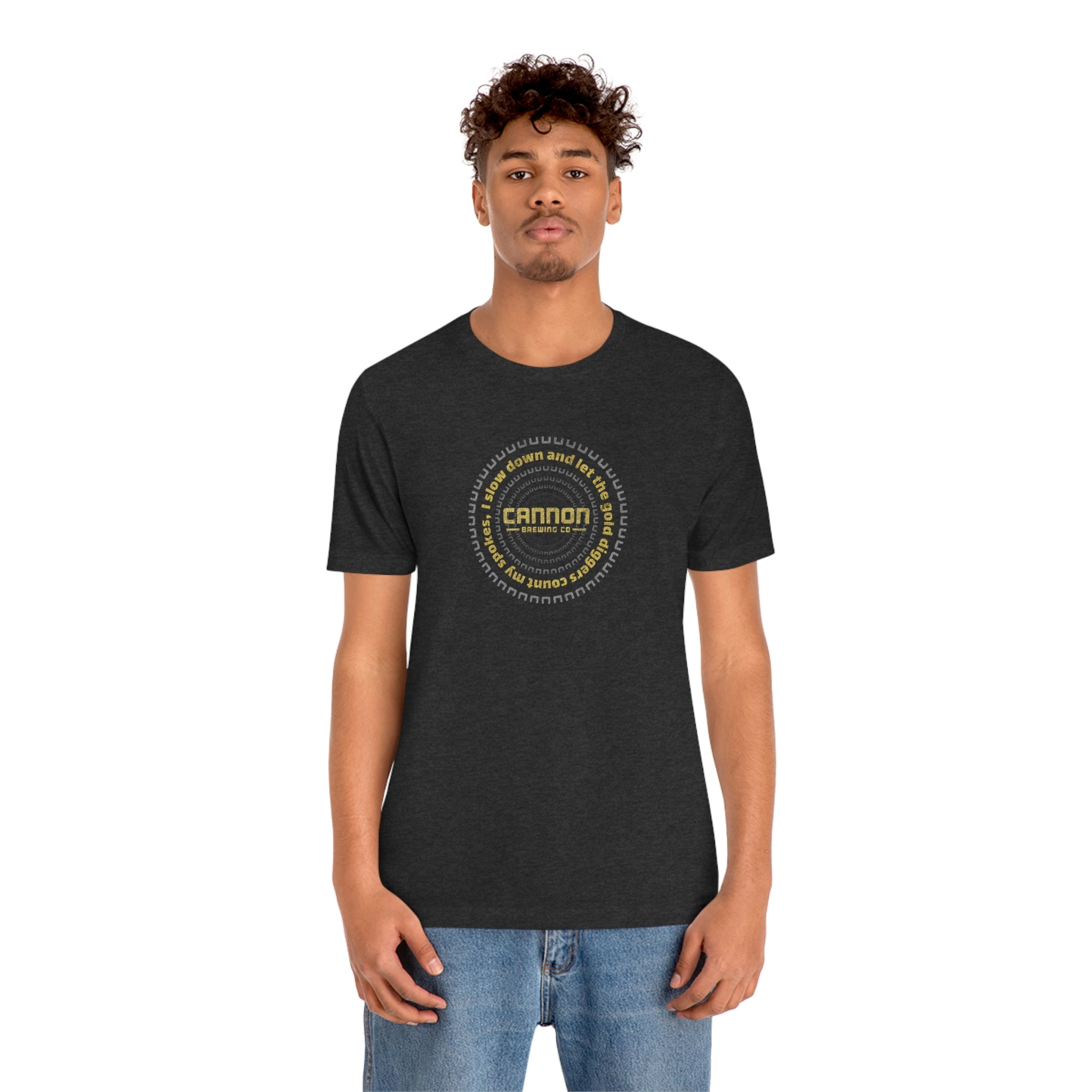 Gold Diggers Count My Spokes Cannon Brewing 100% cotton Bella