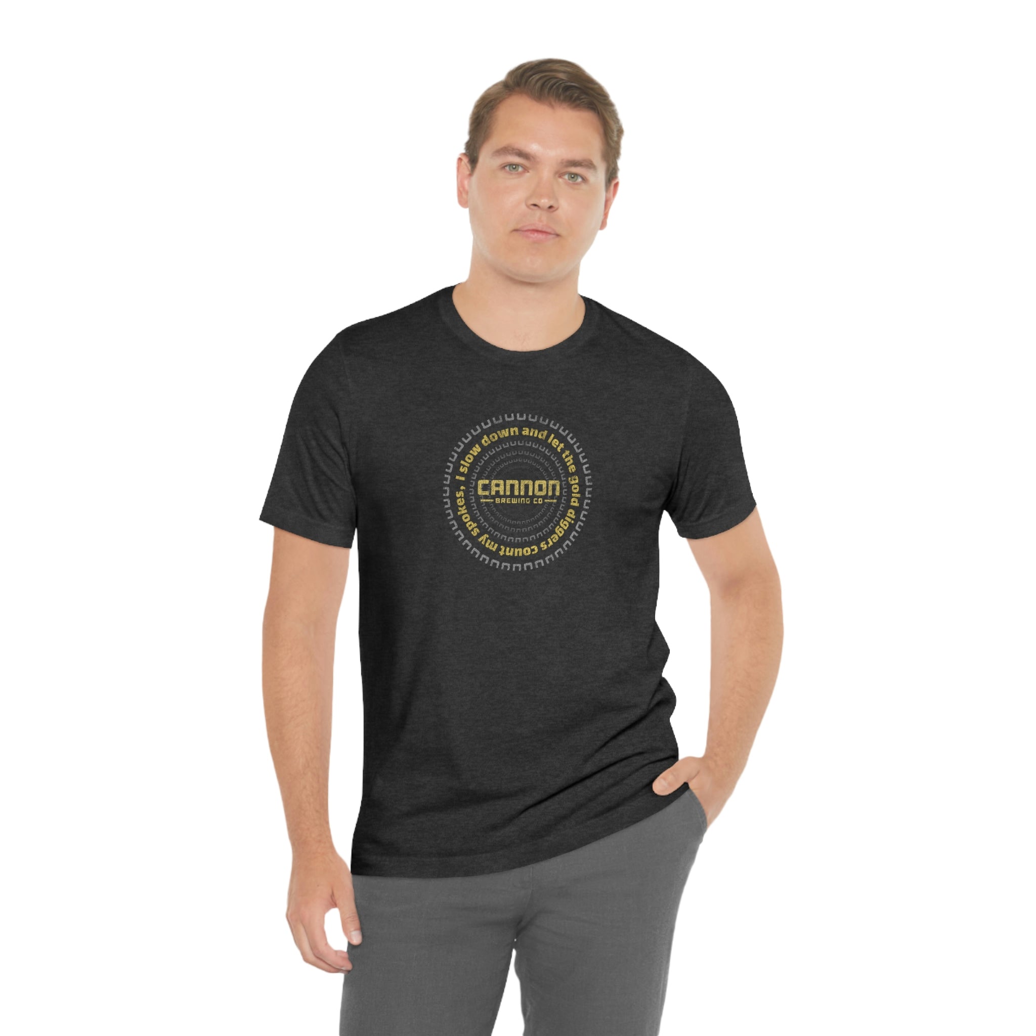 Gold Diggers Count My Spokes Cannon Brewing 100% cotton Bella