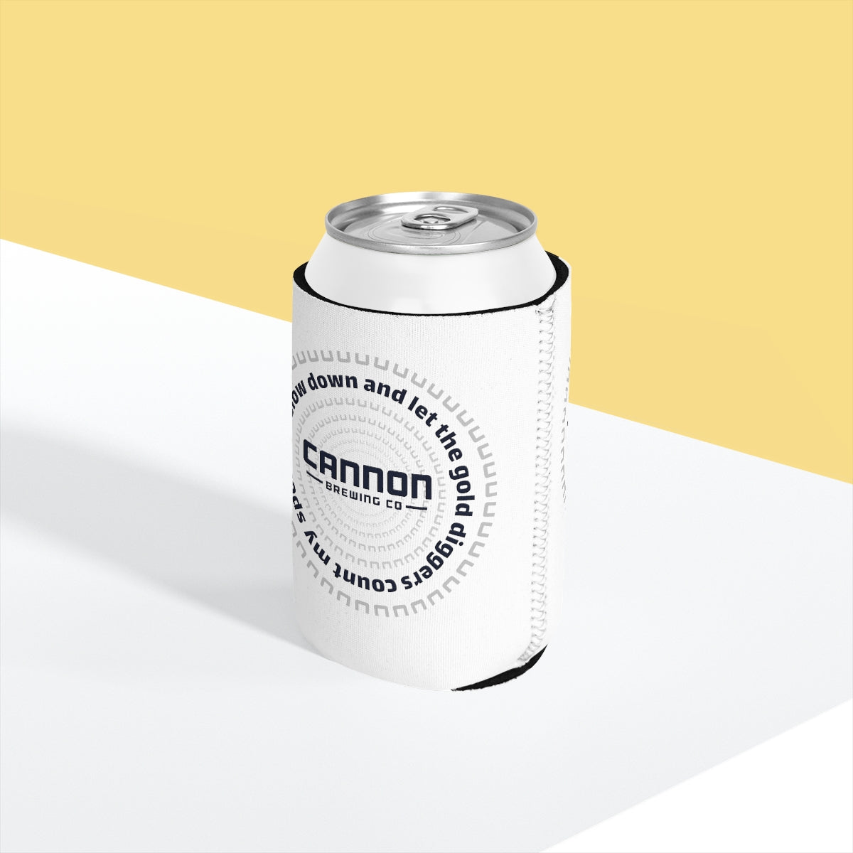 Can Cooler Sleeve on white