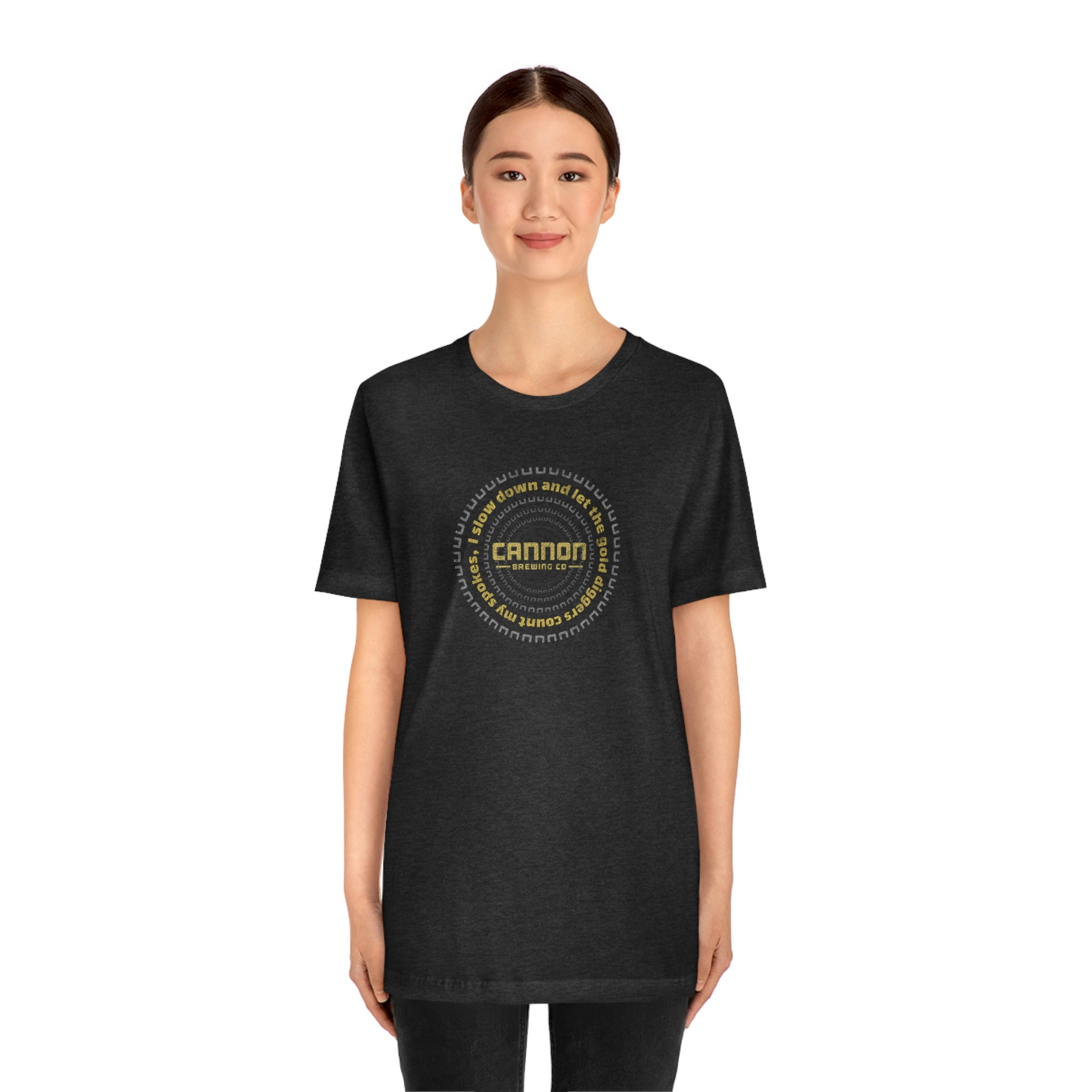 Gold Diggers Count My Spokes Cannon Brewing 100% cotton Bella