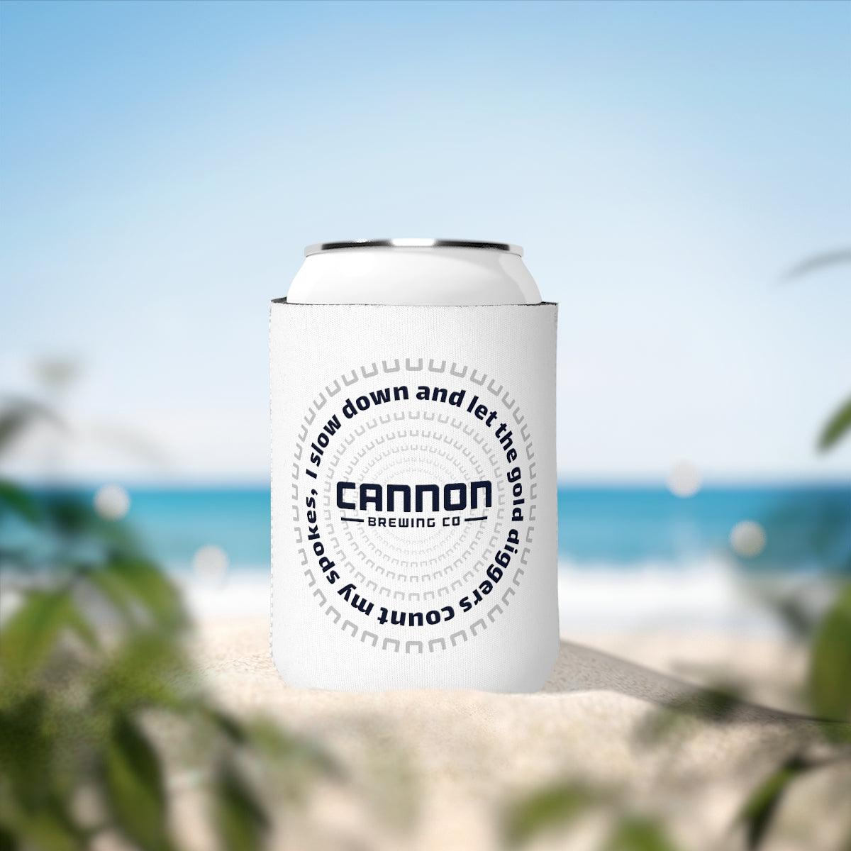Can Cooler Sleeve on white