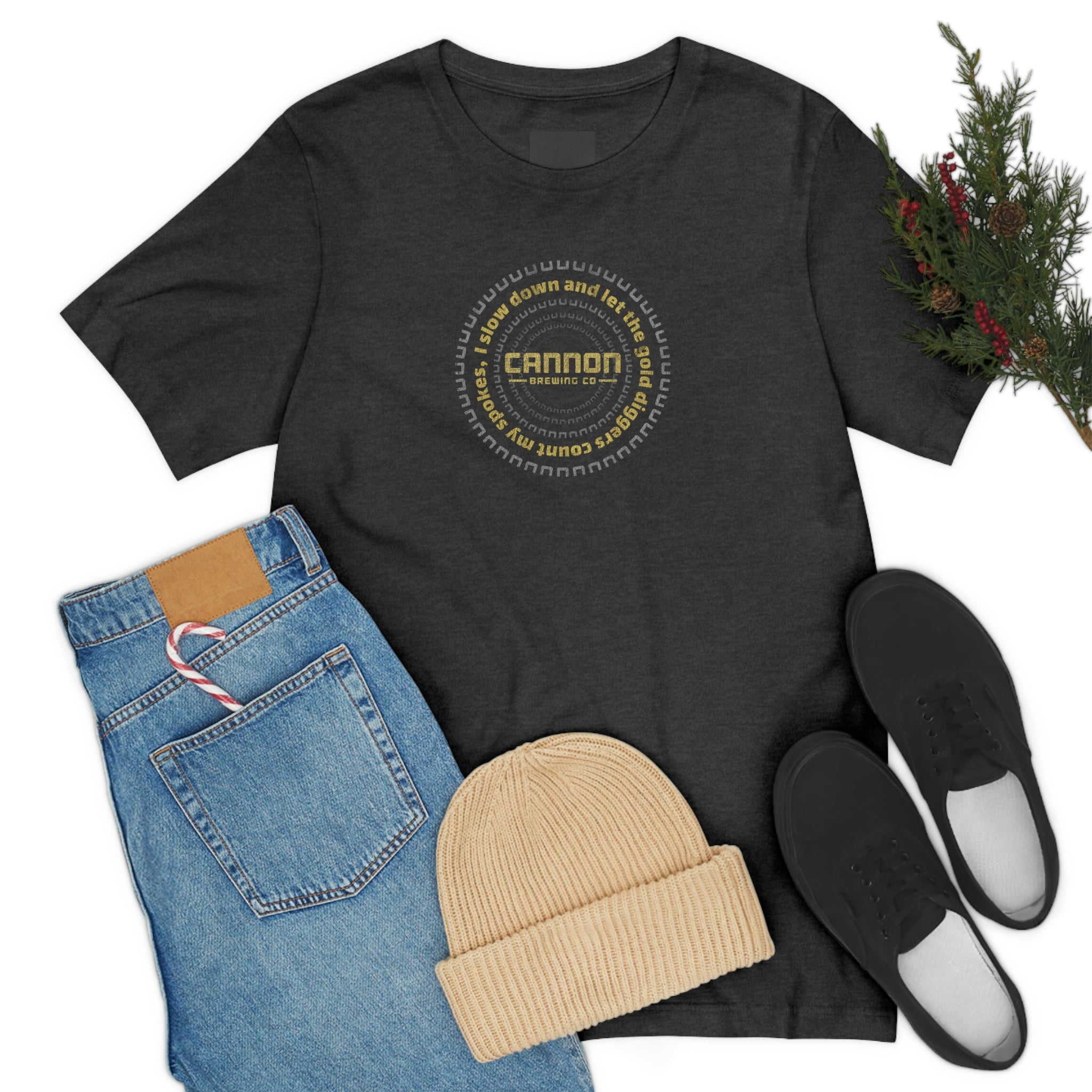 Gold Diggers Count My Spokes Cannon Brewing 100% cotton Bella