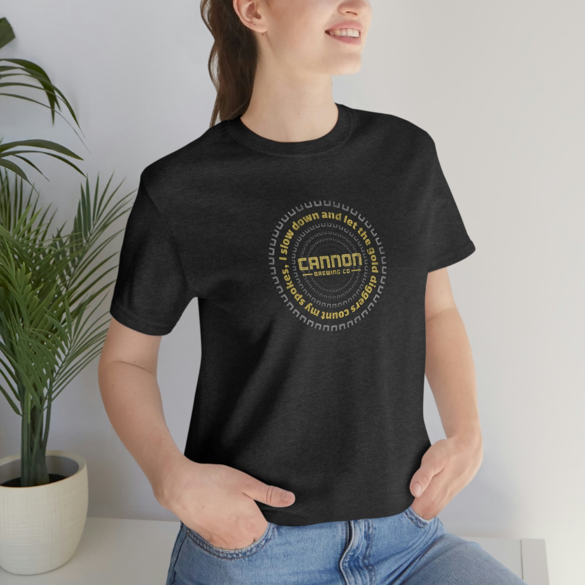 Gold Diggers Count My Spokes Cannon Brewing 100% cotton Bella