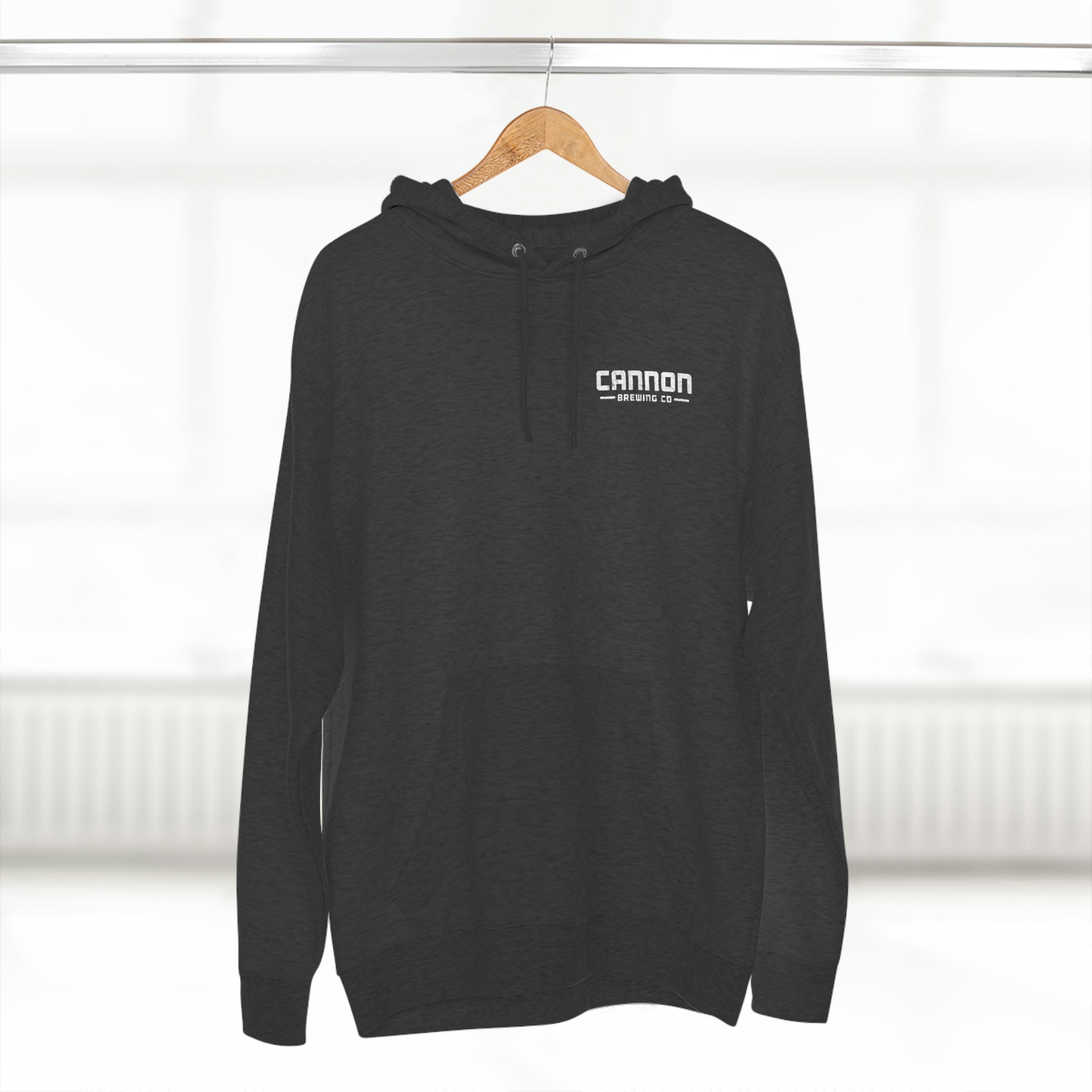 Cannon - white on dark or gray on white - 80% cotton medium-heavy pullover hoodie