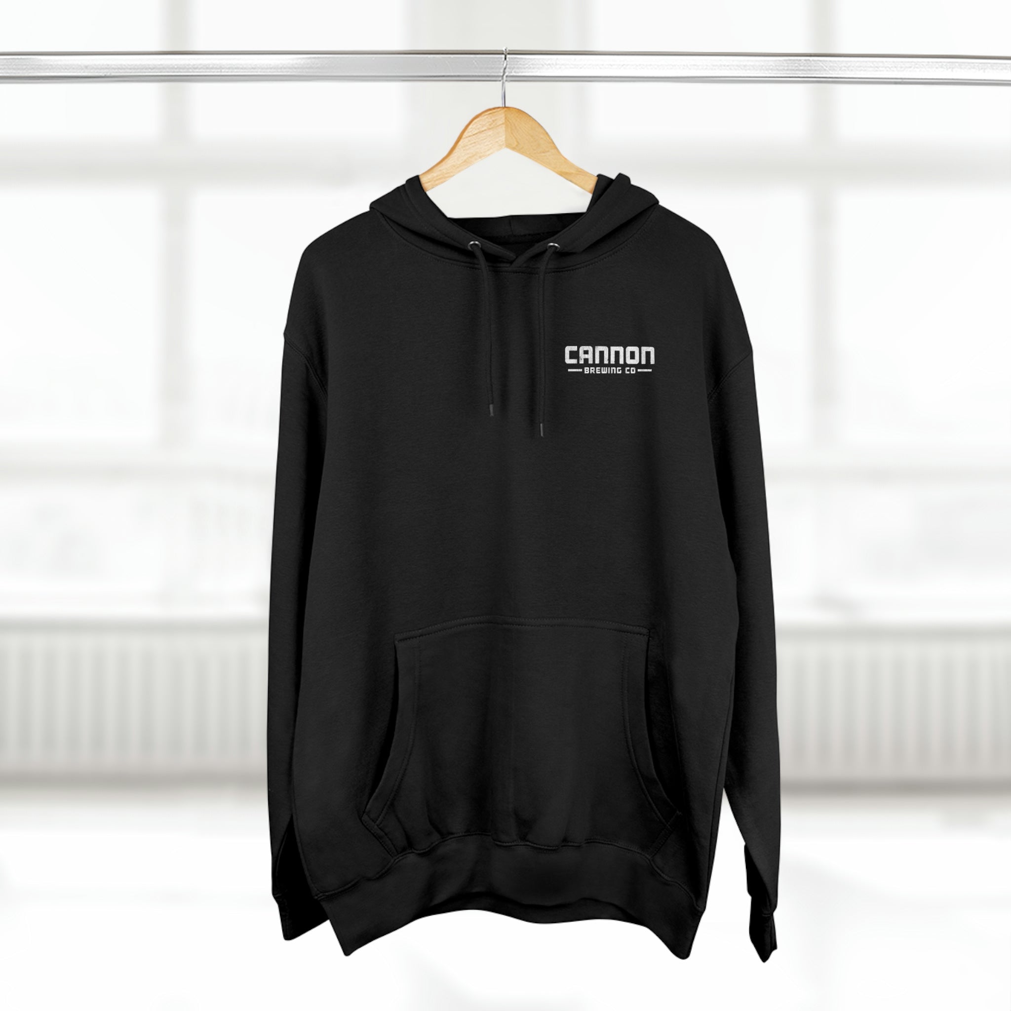 Cannon - white on dark or gray on white - 80% cotton medium-heavy pullover hoodie