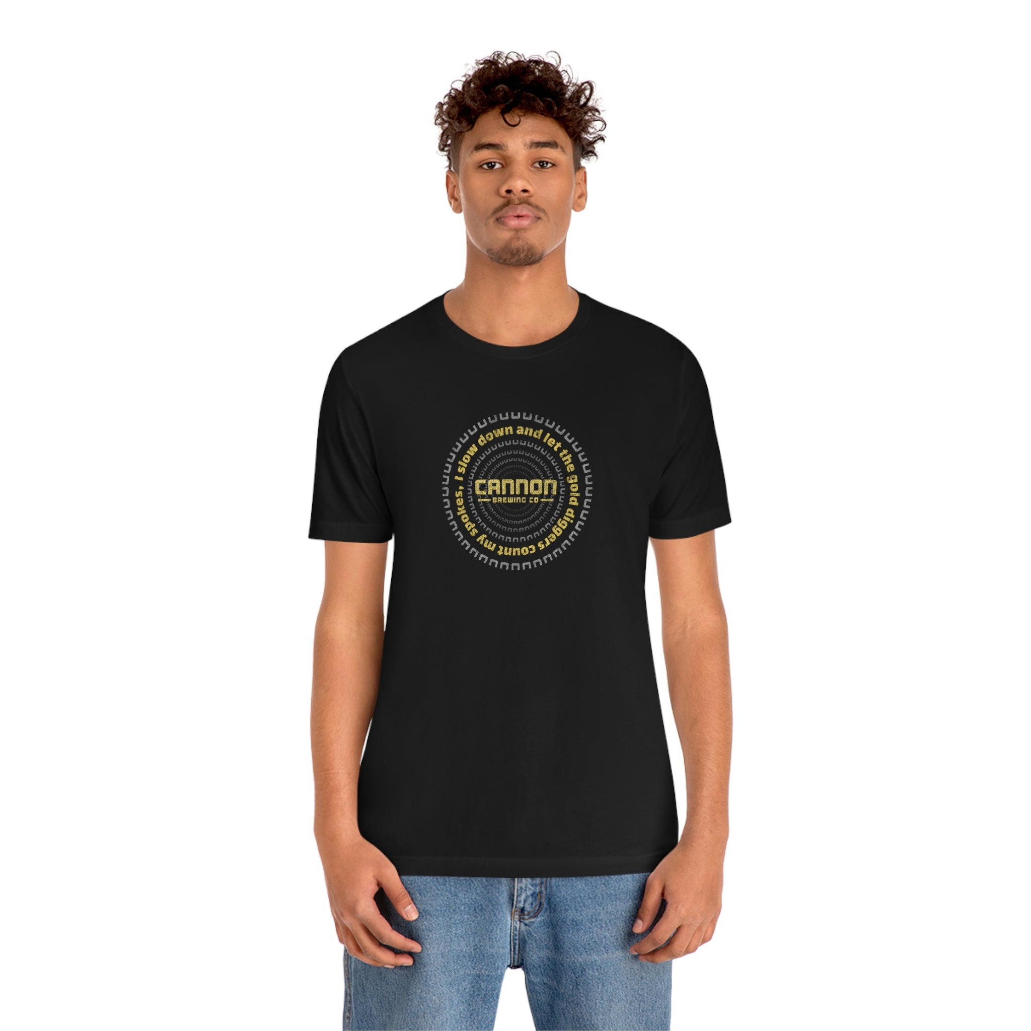 Gold Diggers Count My Spokes Cannon Brewing 100% cotton Bella