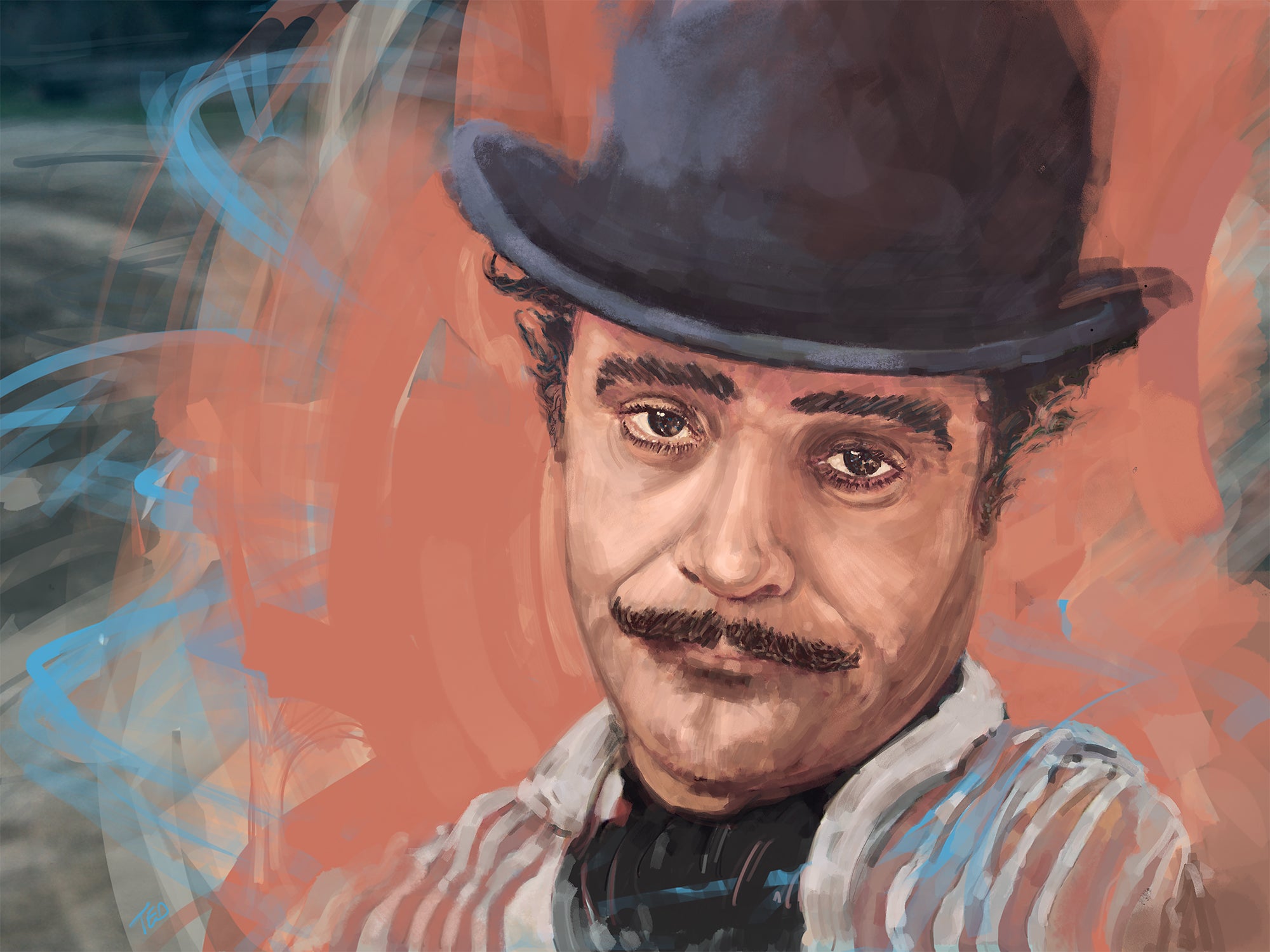 sour lemmon digital painting of jack lemmon